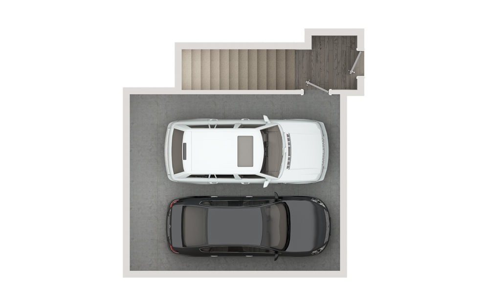 B7 - 2 bedroom floorplan layout with 2 bathrooms and 1260 square feet (Floor 2)